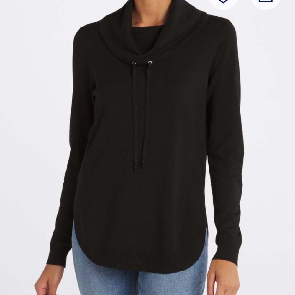 LETY & ME Admon Long Sleeve Cowl Neck Pullover